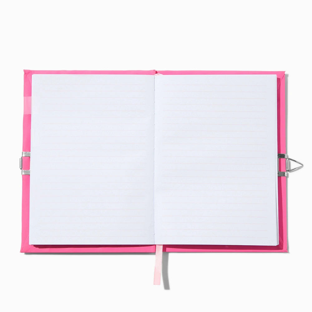 Chibi Patches Pink Plush Lock Diary