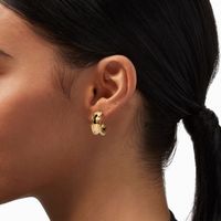 Gold 20MM Curvy Hoop Earrings