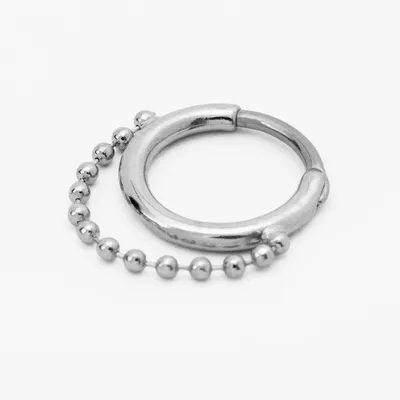 Silver Ball Chain Cartilage Hoop Earring