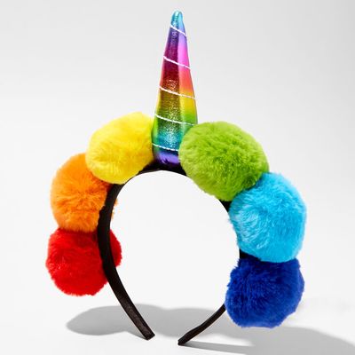 Rainbow Unicorn Pom Pom Headband