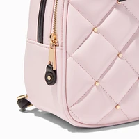 Pink Quilted Coquette Bow Small Backpack