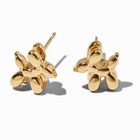 18kt Gold Plated Balloon Dog Stud Earrings