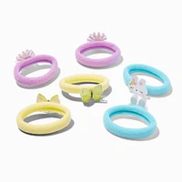 Claire's Club Pastel Spring Ribbed Hair Ties - 6 Pack