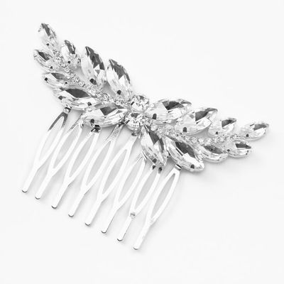Silver Crystal Angel Hair Comb