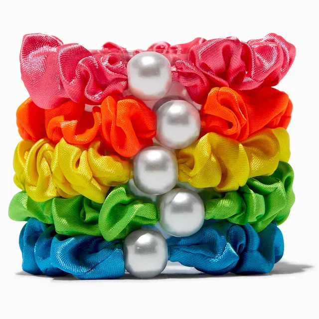 Claire's Club Neon Rainbow Snap Hair Clips - 6 Pack