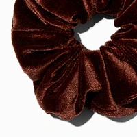 Brown Medium Velvet Hair Scrunchie