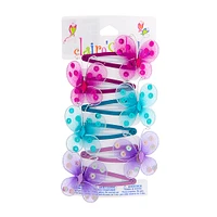 Claire's Club 6 Pack Crystal Accent Butterfly Hair Clips Set
