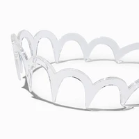 Clear Scalloped Headbands