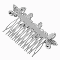 Crystal Butterfly & Pearl Hair Comb