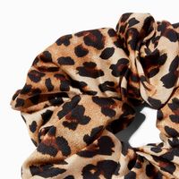 Giant Leopard Print Hair Scrunchie