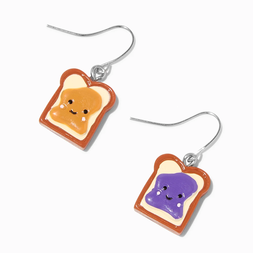 Peanut Butter & Jelly Sandwich Drop Earrings