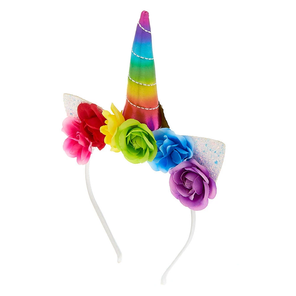 Rainbow Unicorn Flower Headband