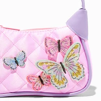 Claire's Club Lilac Butterfly Patch Shoulder Bag