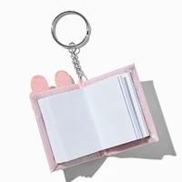 Pink Bunny Mini Notebook Keychain