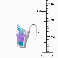 Purple Glow in the Dark 0.5" Gummy Bears® Drink Drop Earrings