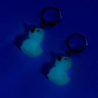 Glow in the Dark Rubber Duck Hoop Earrings