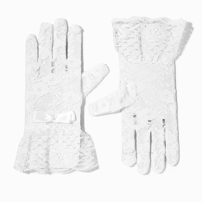 Claire's Club Special Occasion White Lace Gloves - 1 Pair