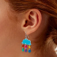 Rainbow Cloud 1" Drop Earrings