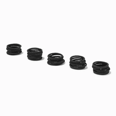 Black Lurex Hair Ties - 30 Pack