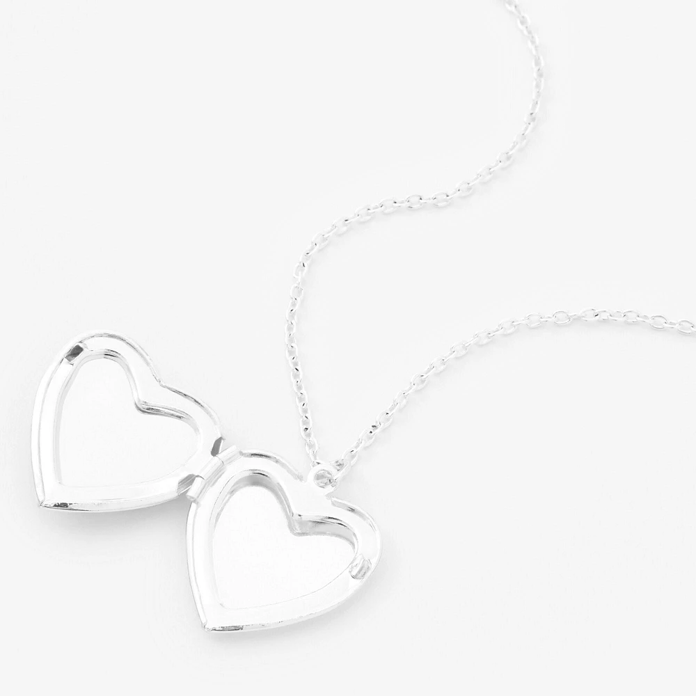 Claire's Club Silver Unicorn Locket Necklace