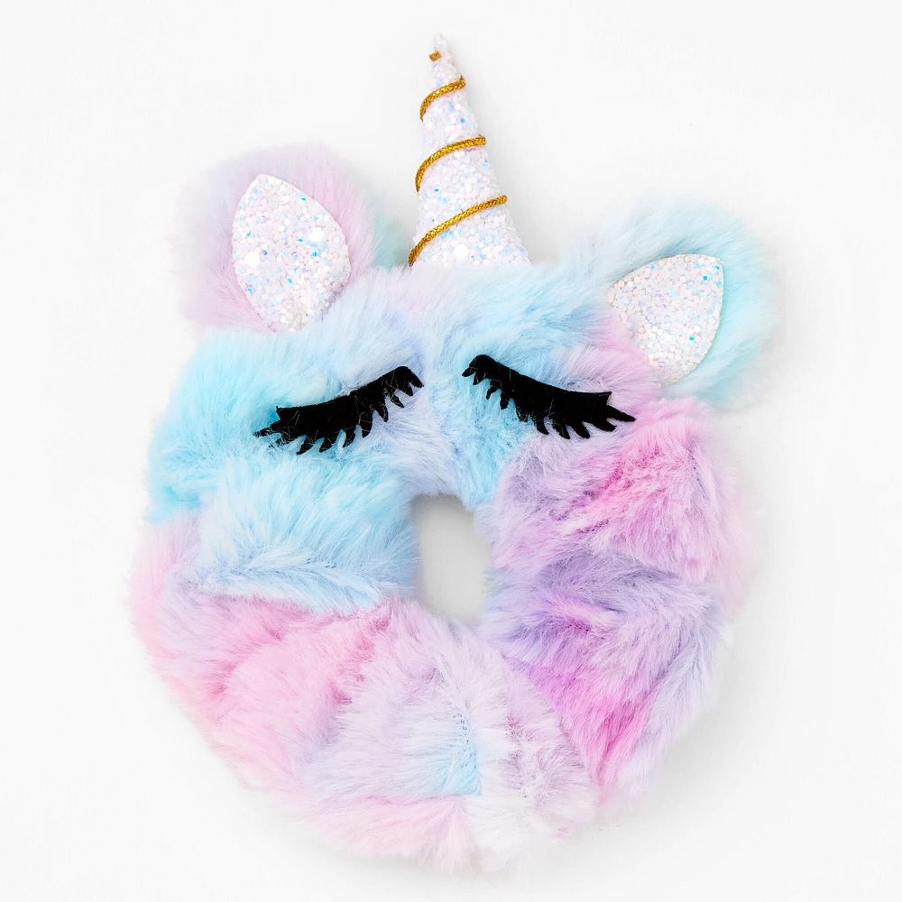 Fuzzy Ombré Unicorn Hair Scrunchie