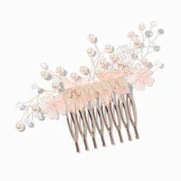 Blush Pink Pearl Flower Hair Comb