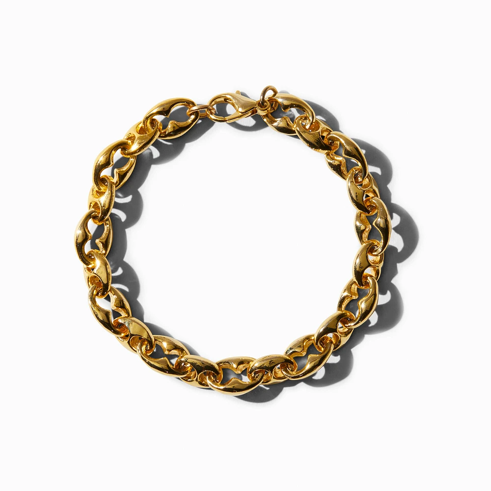 C LUXE by Claire's 18k Yellow Gold Plated Pop Top Bracelet