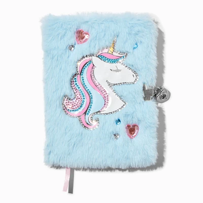 Unicorn Gem Furry Lock Diary