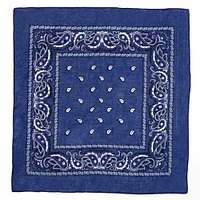 Navy Blue Paisley Bandana Headwrap