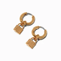 Lock Charm Gold-tone 0.5'' Drop Earrings