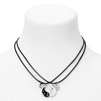 Best Friends Sun & Moon Yin Yang Pendant Cord Necklaces - 2 Pack