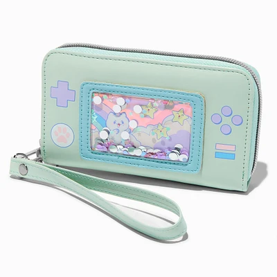 Caticorn Gamer Mint Wristlet Wallet