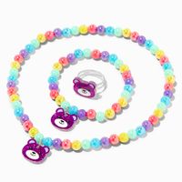 Claire's Club Rainbow Bear Jewelry Set - 3 Pack