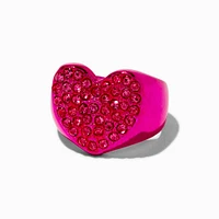 Pink Bling Heart Ring