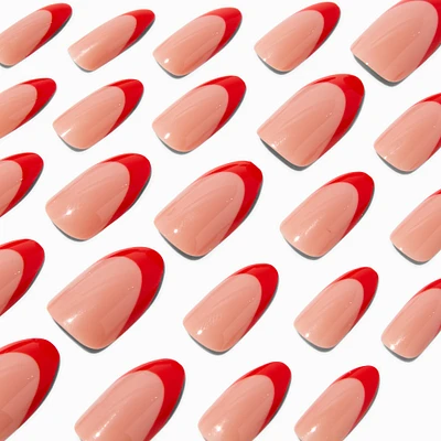 Red Tips Stiletto Vegan Faux Nail Set - 24 Pack