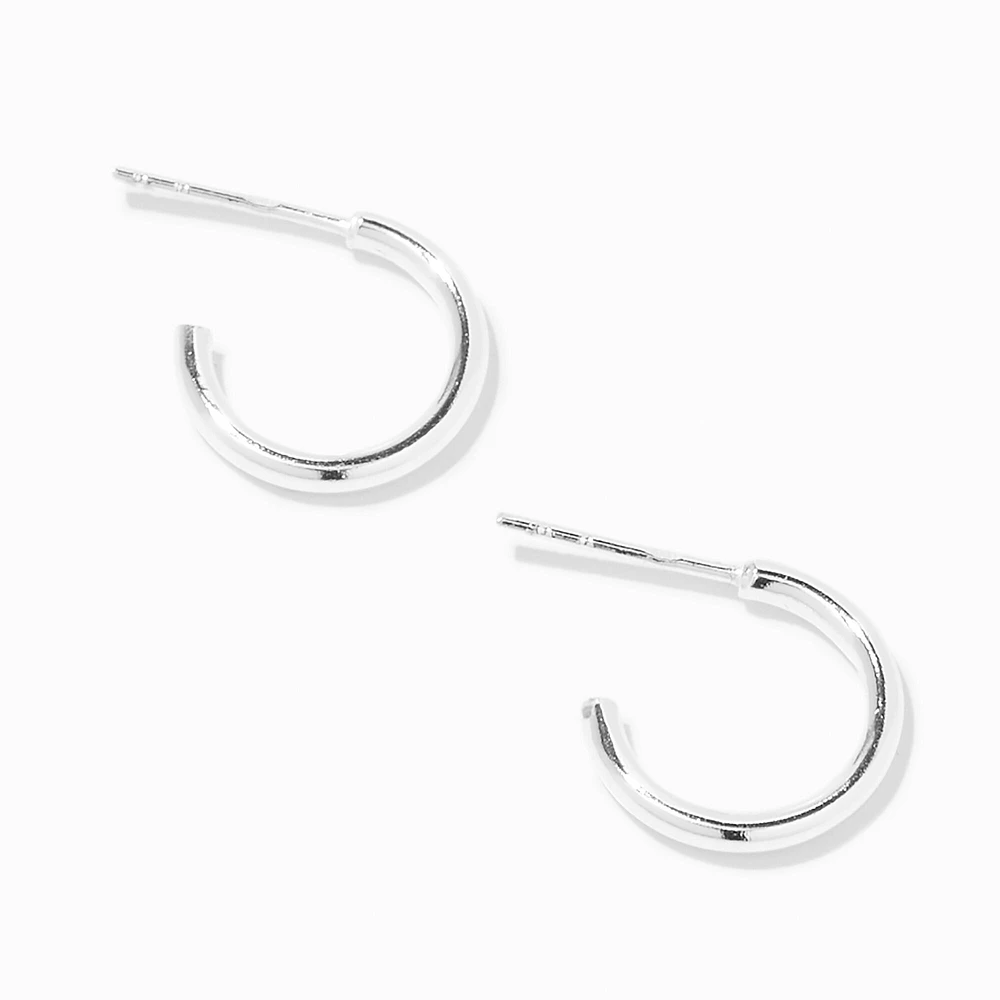 C LUXE by Claire's Sterling Silver 10MM Hoop Earrings