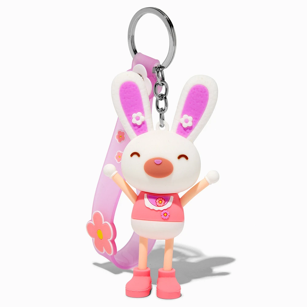 Bunny Stretchy Limbs Wristlet Keychain