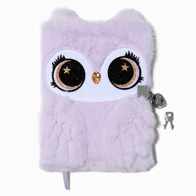 Purple Owl Lock Diary