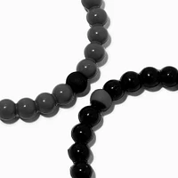 Black & Gray Fortune Bracelets - 2 Pack