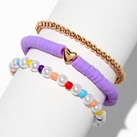 Bright Beads Mixed Stretch Bracelet Set - 3 Pack