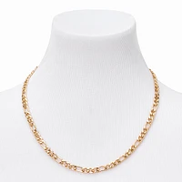 Gold Figaro 20" Chain Link Necklace