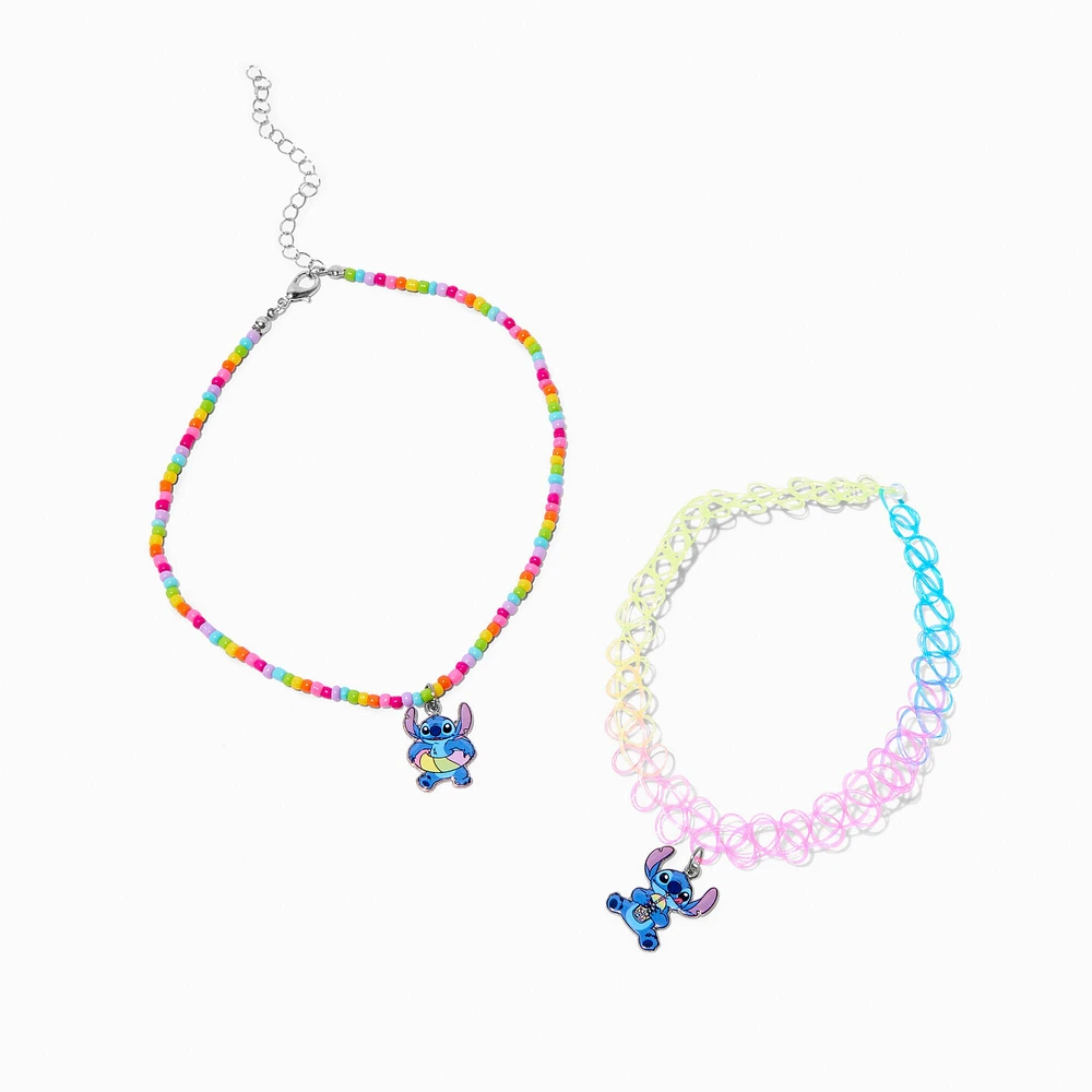Disney Stitch Claire's Exclusive Summer Choker Necklace Set - 2 Pack