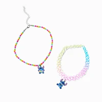 Disney Stitch Claire's Exclusive Summer Choker Necklace Set - 2 Pack