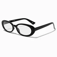 Solar Blue Light Reducing Clear Lens Black Oval Frames