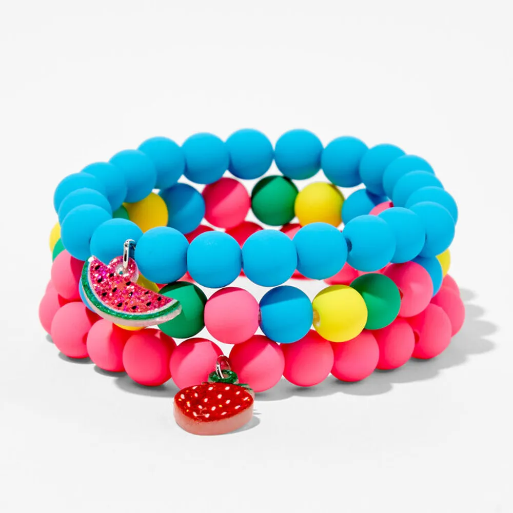 Rainbow Bead Stretch Friendship Bracelets - 5 Pack