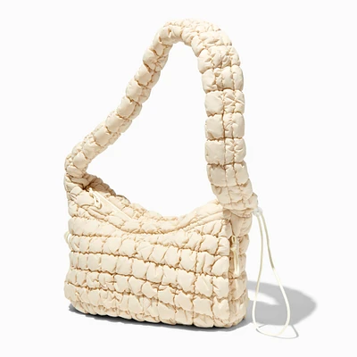 Ivory Puffy Sling Shoulder Bag
