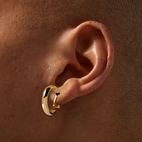 Gold 20MM Tube Hoop Earrings