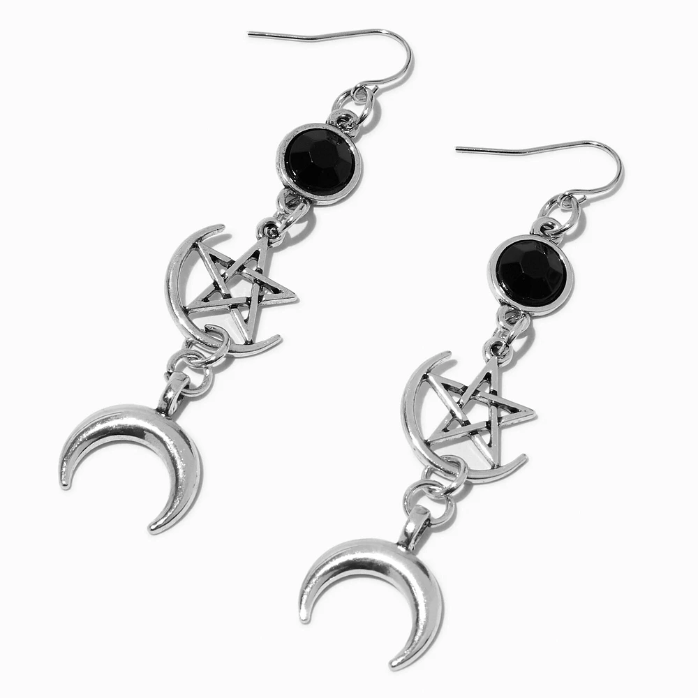 Silver-tone Sorcery 2.5" Drop Earrings