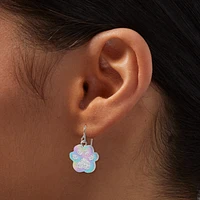 Rainbow Glitter Paw 0.5" Drop Earrings