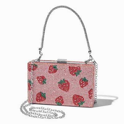Pink Strawberry Bling Crossbody Bag